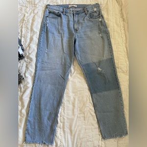 Abercrombie high rise mom jeans size 16 long